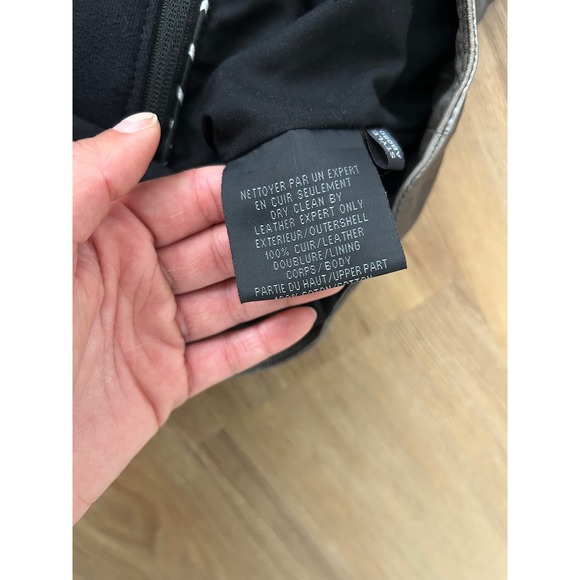 Bod & christensen gray leather roxanne hooded jacket small detachable biker S - Picture 5 of 7